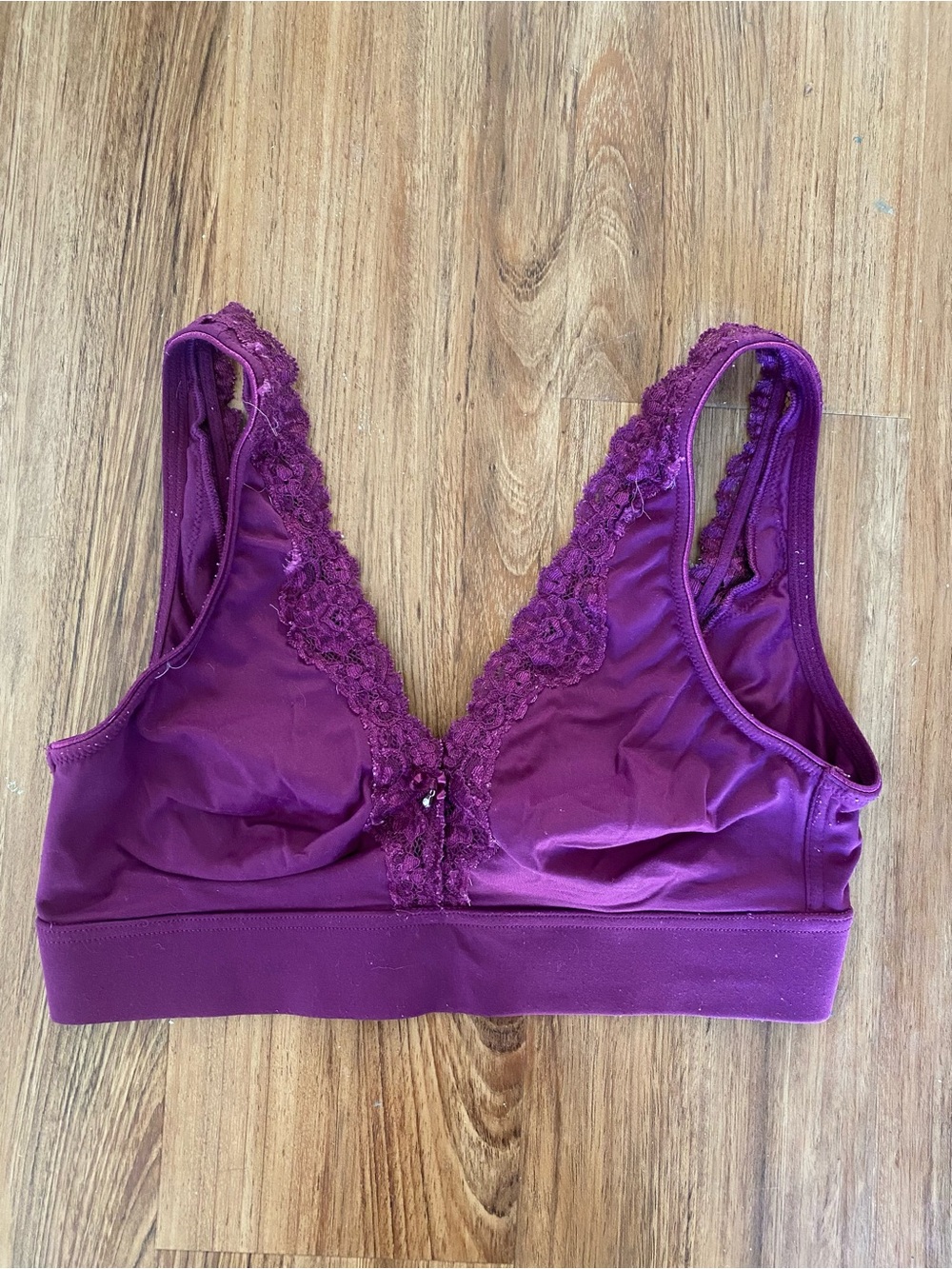 Soma Intimates Embraceable Wireless Lace Trim Bralette - Purple